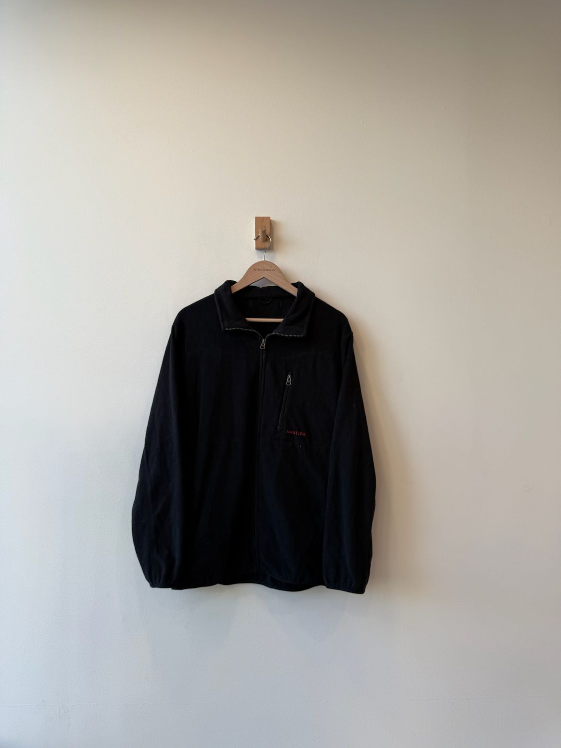 1A6 - Nautica Red Logo Blk Fleece Zip 00s