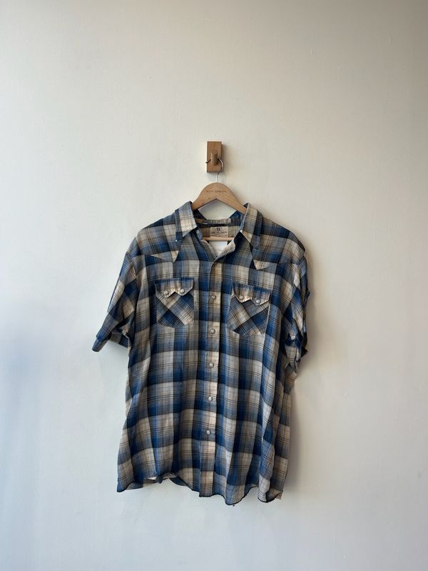 1A7 - Dee Cee Western Plaid Button Shirt 90s