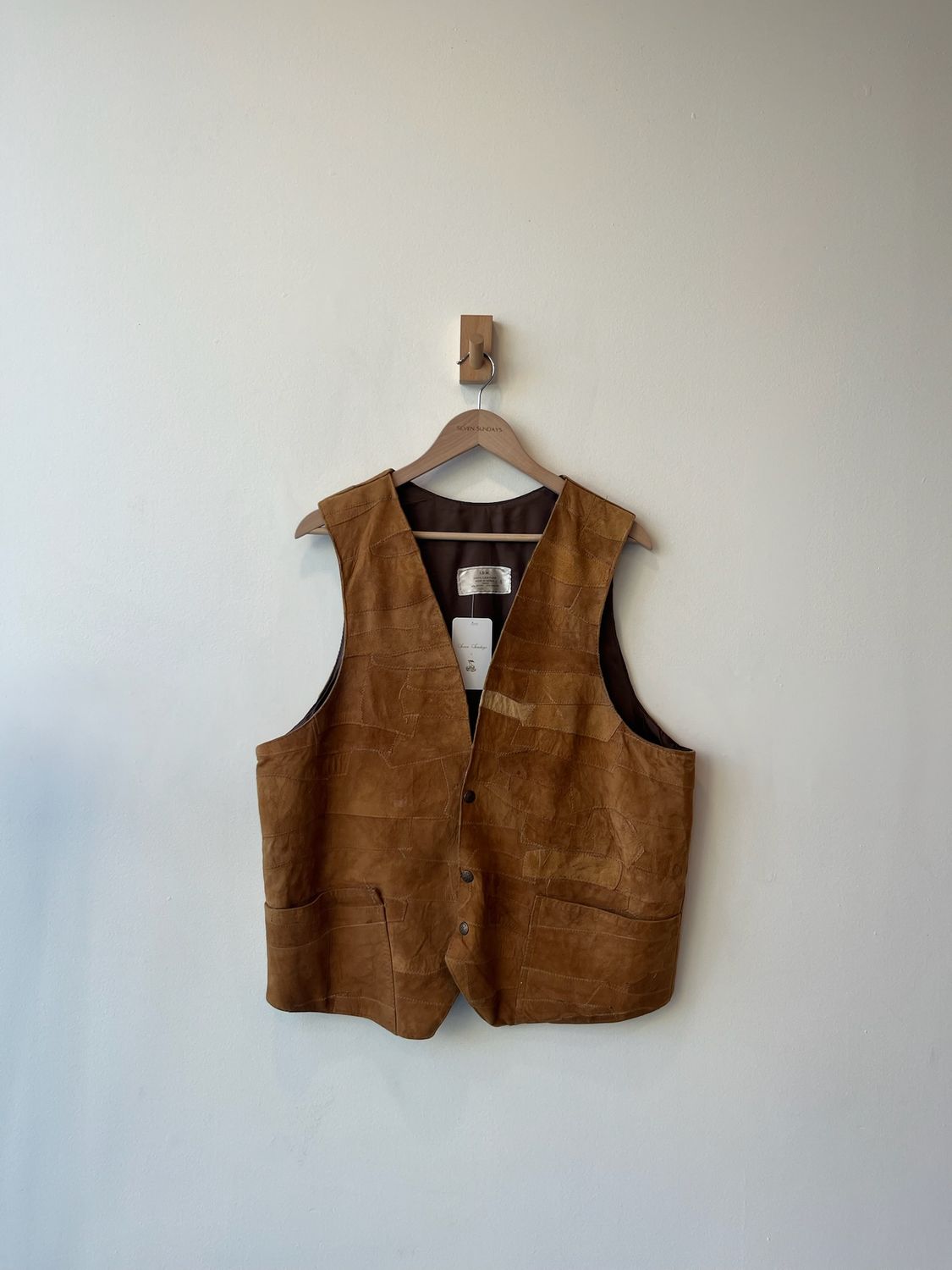 1A7 - Vintage Leather Patch Work Vest
