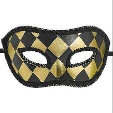 MASK HARLEQUIN BLACK/GOLD
