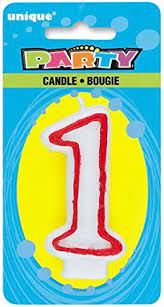 DLX NUMERL BDAY CANDLE #1