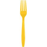PRM FORK SCHBUS YELLOW 24CT