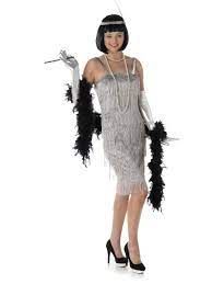 20's SILVER FLAPPER DRESS, Size: M