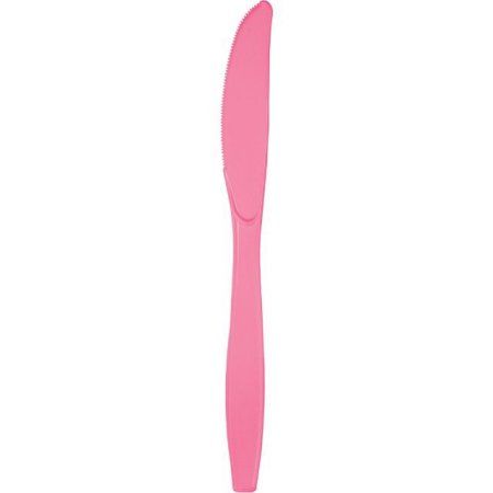 Candy Pink Plastic Knives, Premium