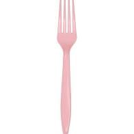 PRM PLST CLASSIC PINK FORKS 24CT