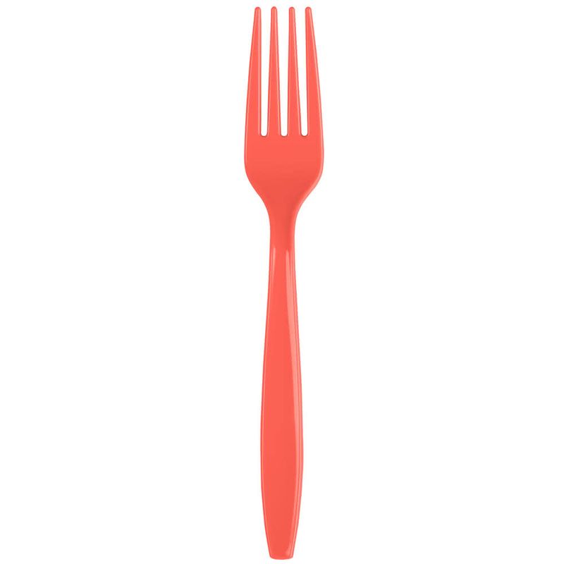 PRM PLST FORKS CORAL 24CT