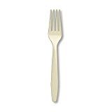 PRM PLST IVORY FORKS 24CT