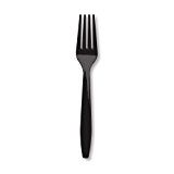 PRM PLST BLACK VELVET FORKS 24CT