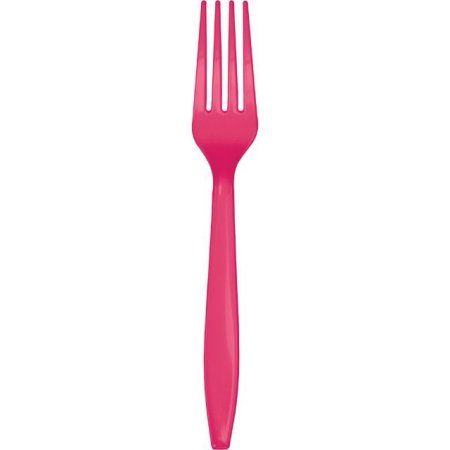 PRM PLST HOT MAGENTA FORKS 24CT