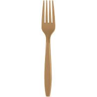 PRM PLST FORK GLITTERING GOLD 24CT
