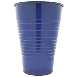 CUP PL 16OZ NAVY 20CT