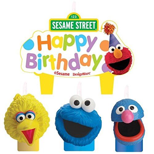 SESAME STREET BDAY CANDLES 4CT
