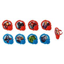 AVENGERS HERO CUPCAKE RINGS 12CT