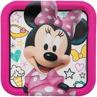 PLT 9" SQ MINNIE MOUSE HPY HELP