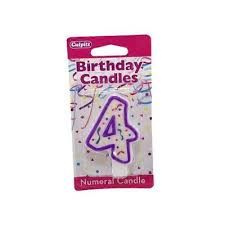 PURPLE NUMERAL 4 CANDLE