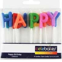 HAPPY BDAY COLORFUL CANDLES