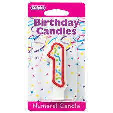 PURPLE NUMERAL 1 CANDLE