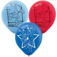SONIC LTX BALLOONS  6CT