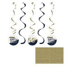 NAVY &amp; GOLD DIZZY DANGLER W/STICKERS 5CT