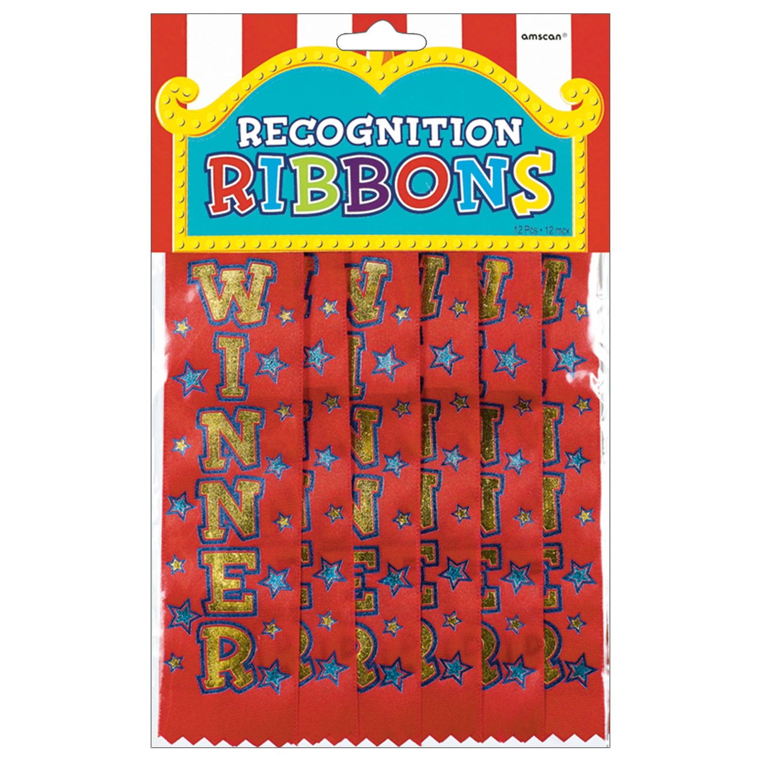 "WINNER" RECOGNITION RIBBON 12CT