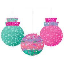 BARBIE PAPER LANTERNS 3PCS