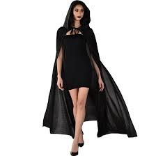 CAPE HOODED BLACK - ADULT