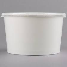8OZ DOUBLE POLY-COATED WHT CUP PLST LID 25CT