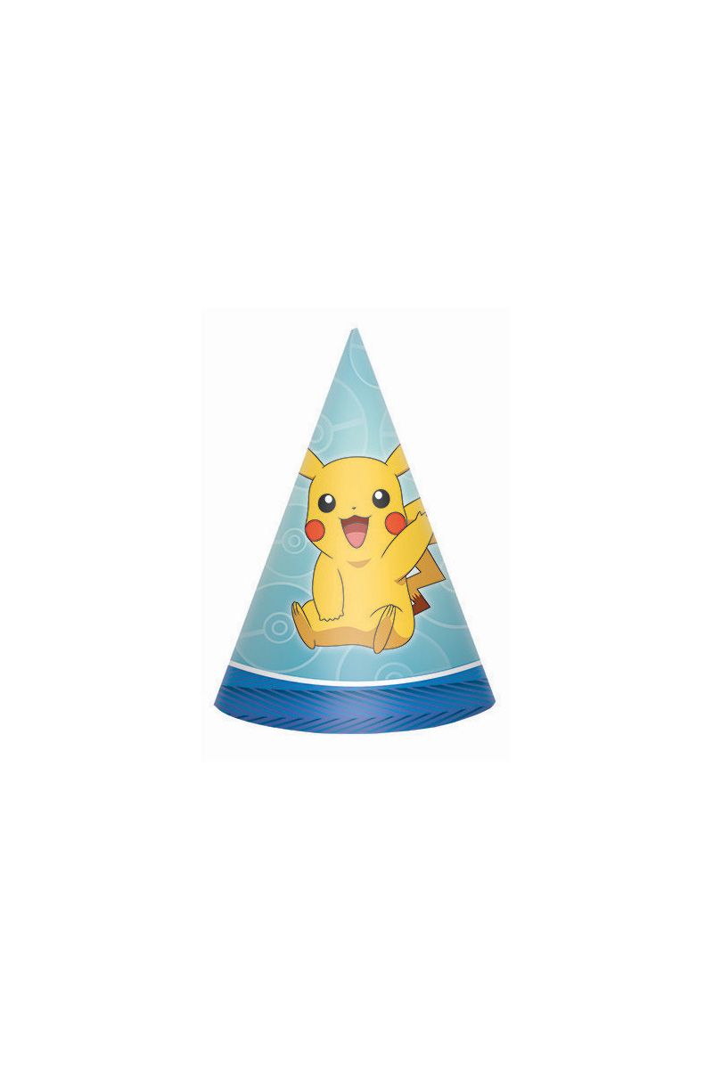 6IN POKEMON  BIRTHDAY CONE HATS