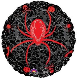 18IN BLACK &amp; BONE SPIDER WEB