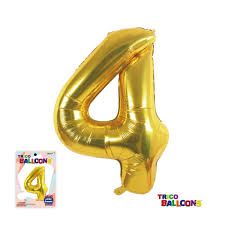 34IN FOIL GOLD NUMBER 4