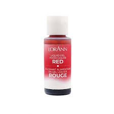 LORANN LIQ GEL COLOR RED 1OZ