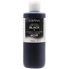 LORANN LIQ GEL COLOR BLACK 4OZ