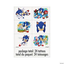 SONIC TATTOO SHEET 4PCS