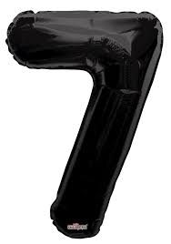 34IN FOIL BLACK NUMBER 7