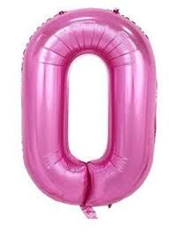 34IN FOIL PINK NUMBER 0