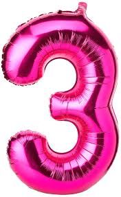 34IN FOIL PINK NUMBER 3