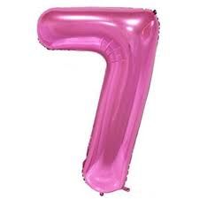 34IN FOIL PINK NUMBER 7
