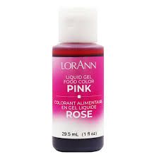 LORANN LIQUID GEL FOOD COLOR PINK 1 OZ