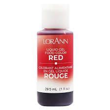 LORANN LIQUID GEL FOOD COLOR RED 1 OZ