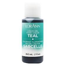 LORANN LIQUID GEL FOOD COLOR TEAL 1 OZ