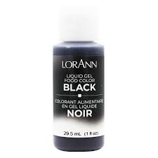LORANN LIQUID GEL FOOD COLOR BLACK 1 OZ