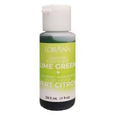 LORANN LIQUID GEL FOOD COLOR LIME GREEN 1 OZ