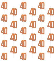 6 GLITZ ROSE GOLD HANGING DECDOR AGE 40