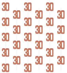 6 GLITZ ROSE GOLD HANGING DECDOR AGE 30