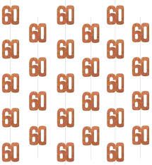 6 GLITZ ROSE GOLD HANGING DECDOR AGE 60