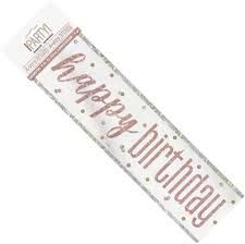 GLITZ ROSEGOLD BNNR 9FT