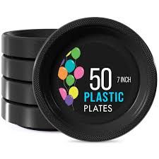 PLT7 PLST BLACK 50CT