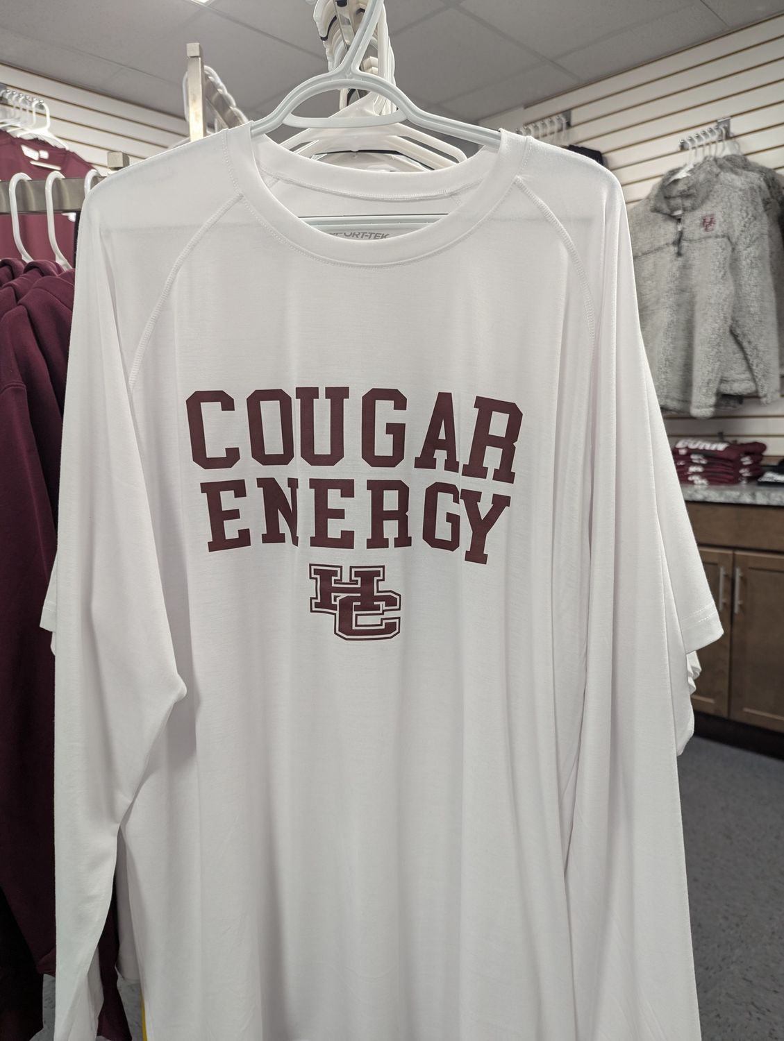 Cougar Energy Short Sleeve Poly Tee White, Size: AM