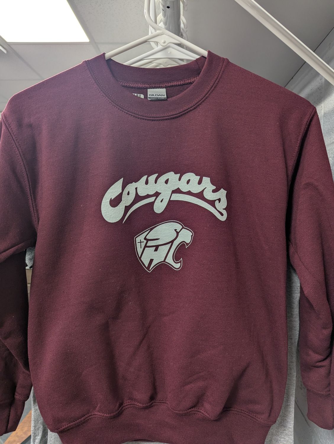 YOUTH Cougar Arched Sweatshirt, Size: YS
