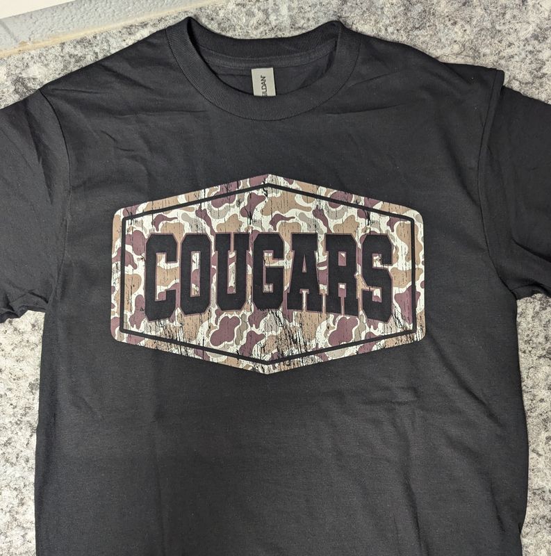 Camo &quot;Cougars&quot; Tee